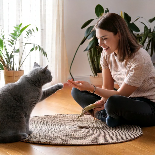 British Shorthair exploring catnip