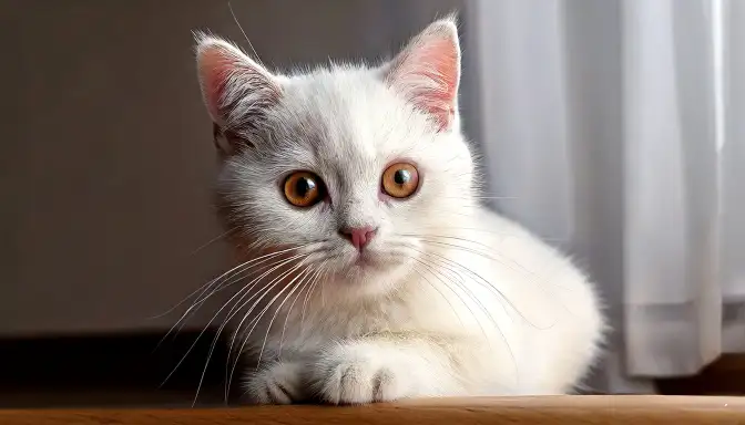 Kitten with typical head spot
