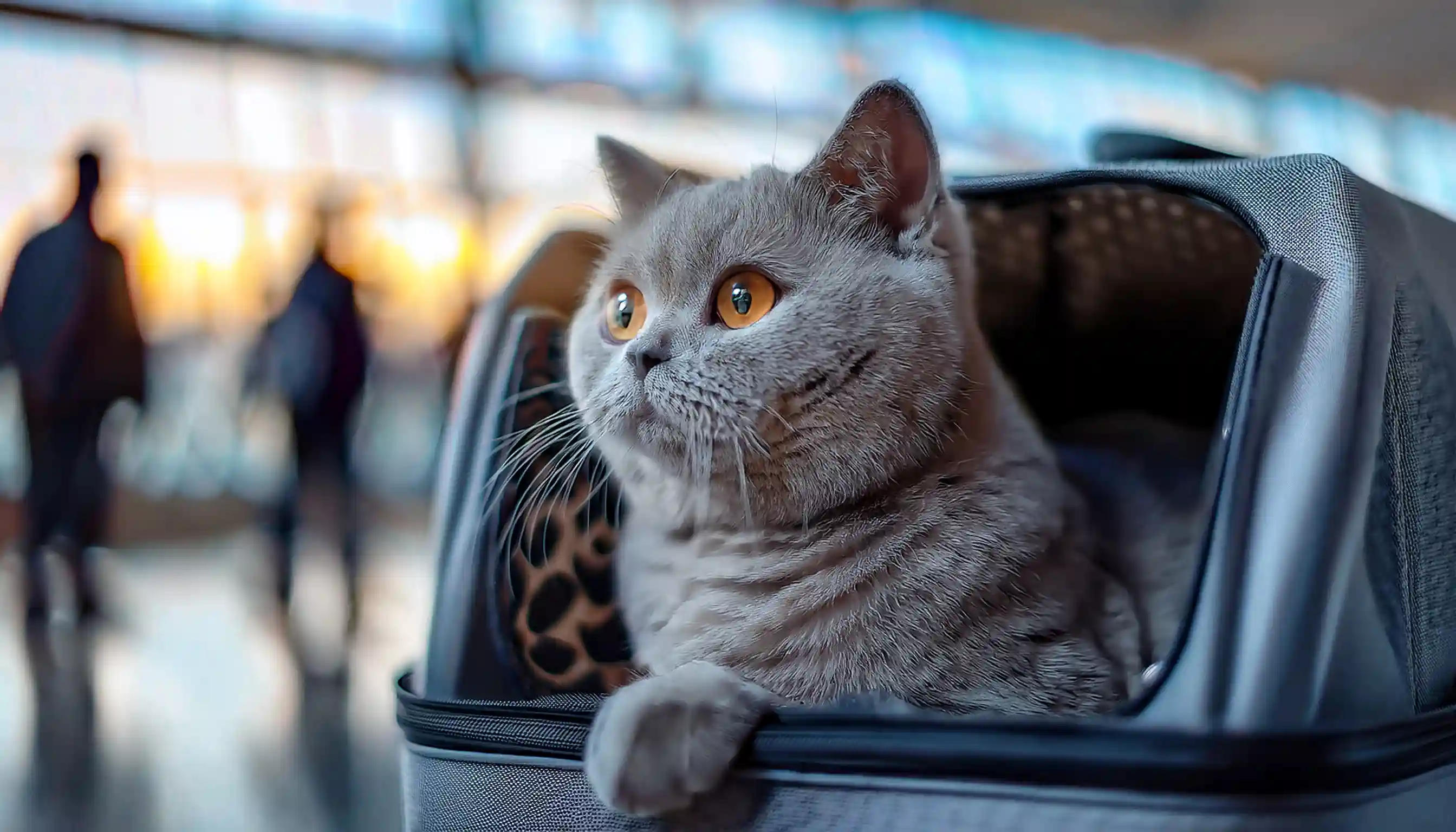 British Shorthair at the airport