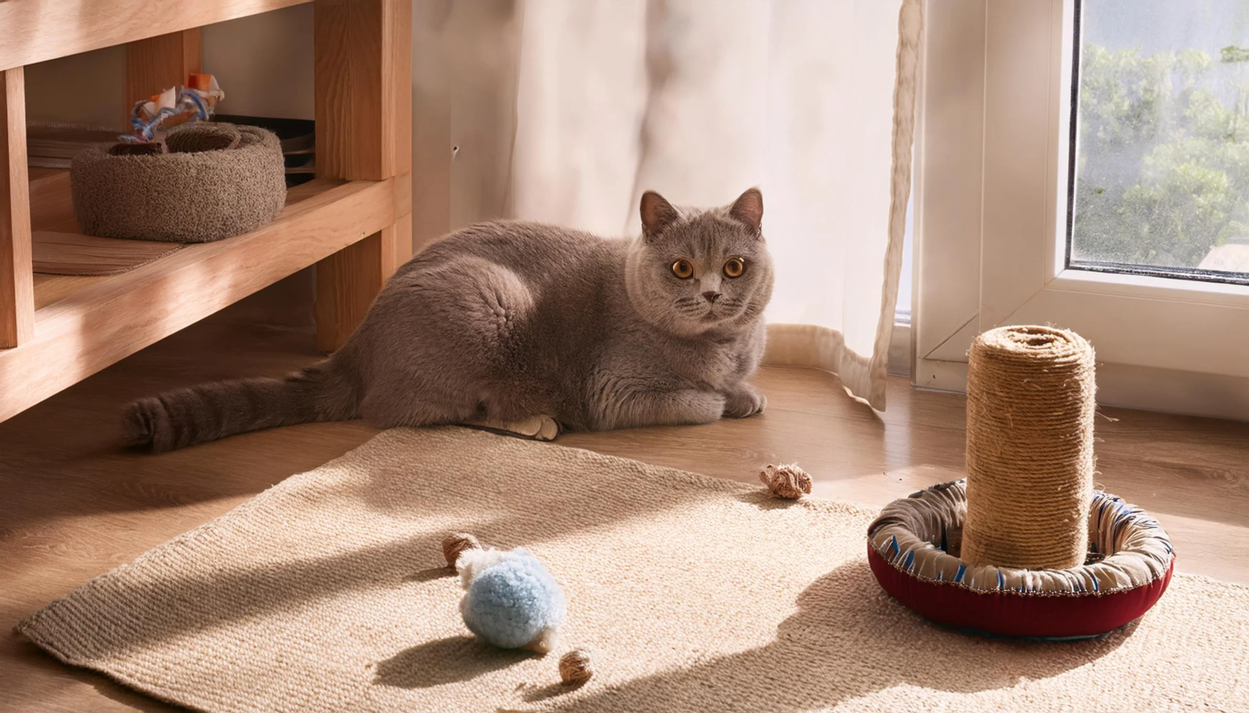 Safe space for kitten adaptation